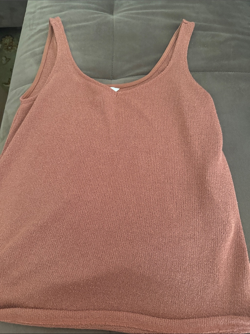 H&M Ribbed Knit Tank Top - Rose Brown